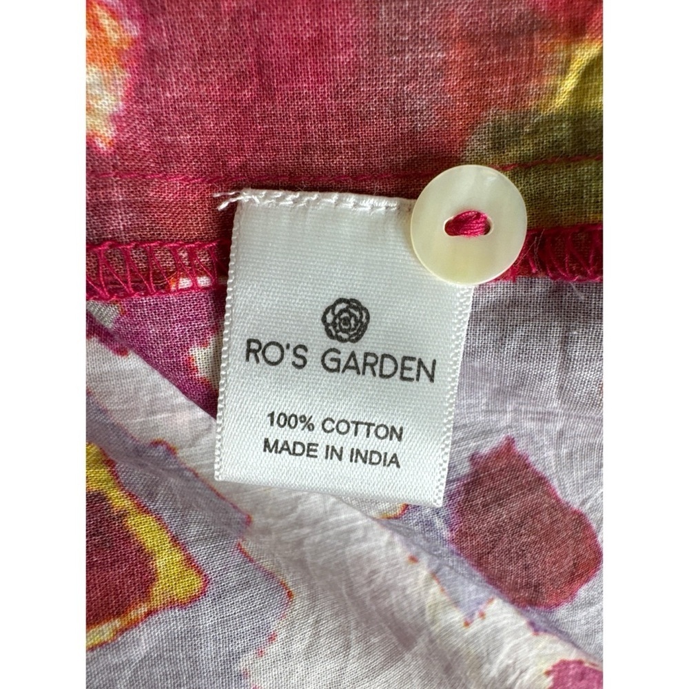 Ro’s Garden Talia Kobe Pink 3/4 Sleeve Button Down Dress Size XS - Picture 6 of 8